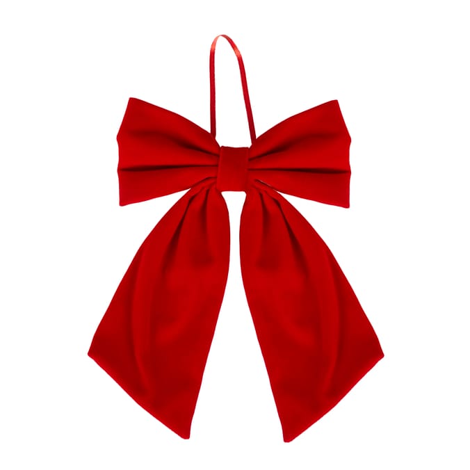 Winter Charm Medium Velvet Bow