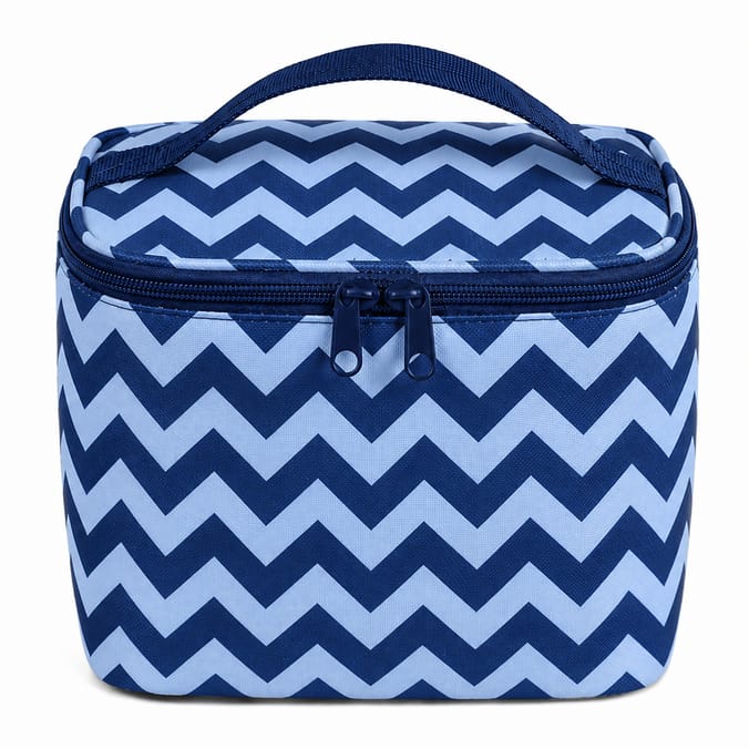 Kitchen Insulated Lunch Bag - Blue Zigzag