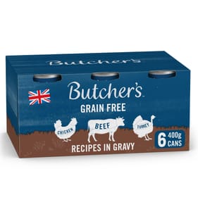 Butcher's Recipes in Gravy Wet Dog Food Tins 400g x6