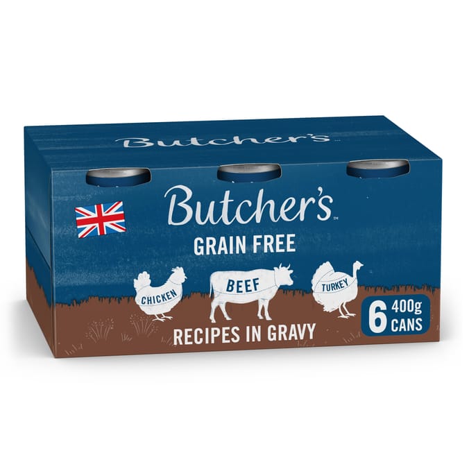 Butcher's Recipes in Gravy Wet Dog Food Tins 400g x6