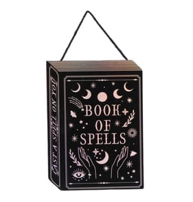 Mystic Midnight Wooden Sign - Book Of Spells