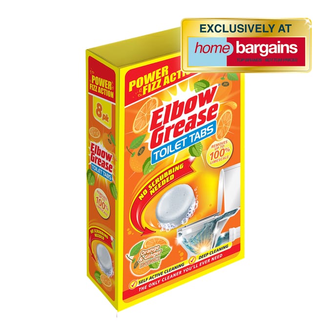 Elbow Grease Toilet Tabs 8 Pack - Orange & Ginger