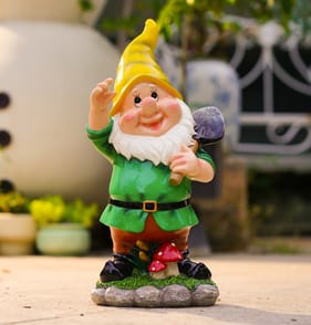 Jardin Decorative Resin Gnome - Yellow Hat