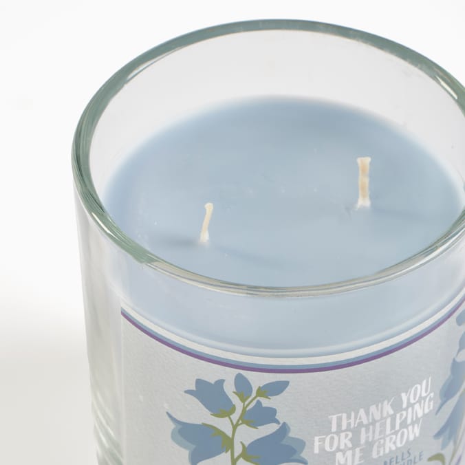 Thank You For Helping Me Grow Scented Candle - Blue Bells