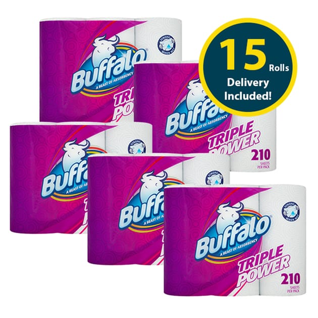 Buffalo Triple Power 3 Ply Kitchen Towel Triple Pack X5 Delivery buffalo-triple-power-3-ply-kitchen-towel-triple-pack-x5-delivery