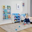 Liberty House Toys Kids Picture Book Wall Bookshelf - White & Blue