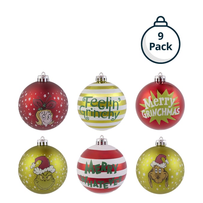 Grinchmas Baubles 9 Pack