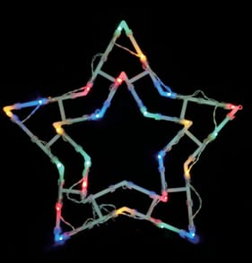 Prestige LED Window Silhouette - Multi Coloured Star