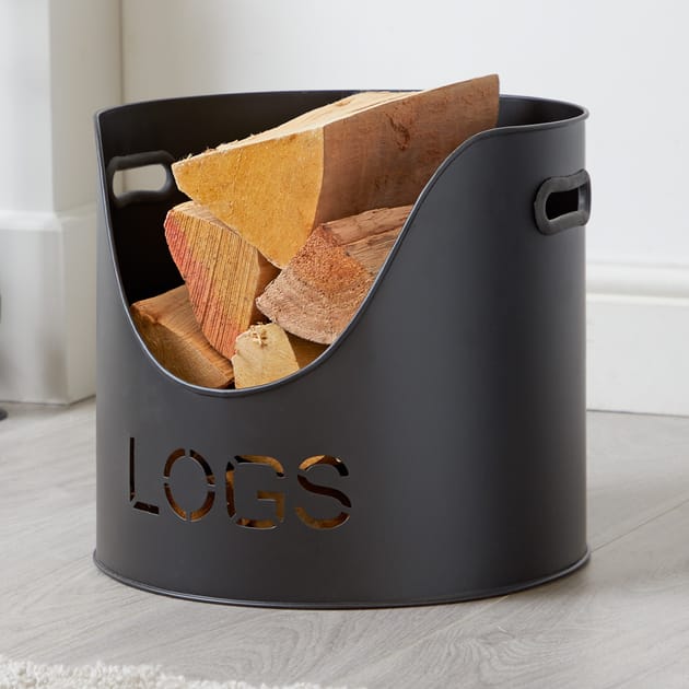Home Collections Decorative Log Bucket | Home Bargains