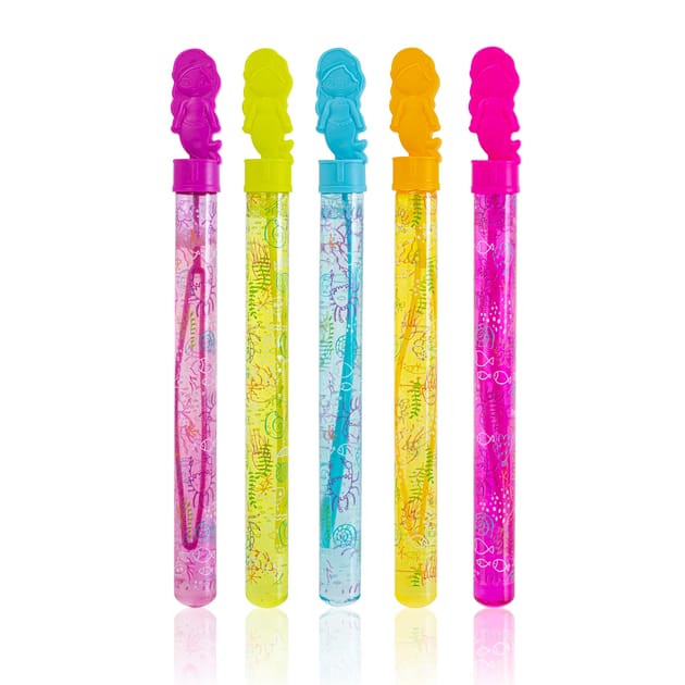 Bubble Tastic 5 Mermaid Bubble Wands | Home Bargains