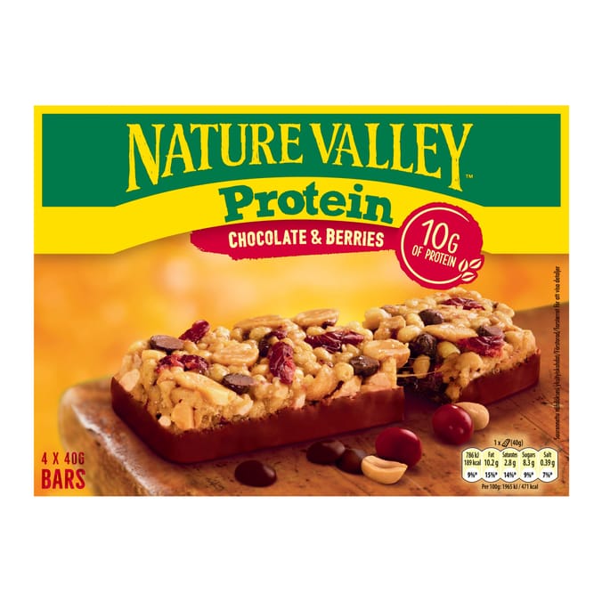 Nature Valley Protein Bar 4 x 40g - Chocolate & Berries x8