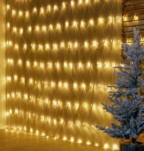  Prestige Mains Operated 200 LED Net String Lights - Warm White