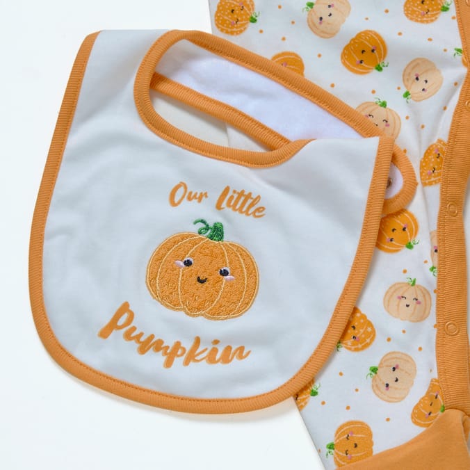 Hallow Scream Pumpkin Baby Sleepsuit 4 Pieces Set