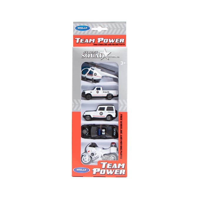 Welly Team Power Street Squad Vehicle Set 5 Pack
