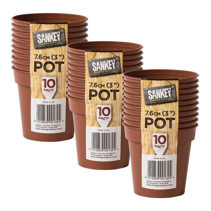Sankey Grow Pot 7.6cm 10 Pack x3