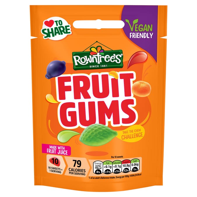 Rowntree's Fruit Gums Sweets Sharing Bag 150g