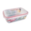 Betty Crocker 2500ml Rectangular Food Container Transparent & Red