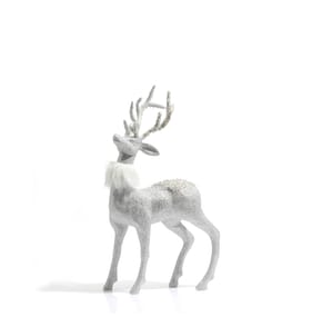 Festive Feeling 12" Decorative Reindeer - Silver