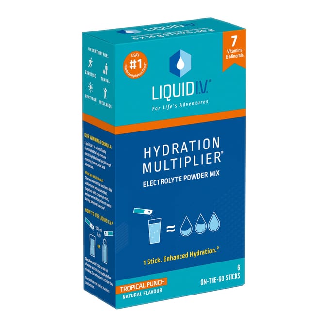 Liquid IV Hydration Multiplier Electrolyte Powder Mix Sachets 6s - Tropical