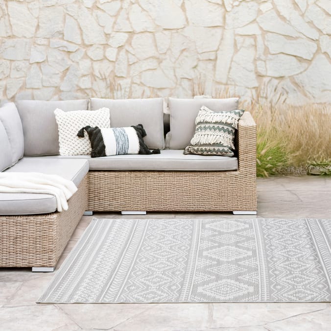 Jardin Garden Rug - Grey Aztec