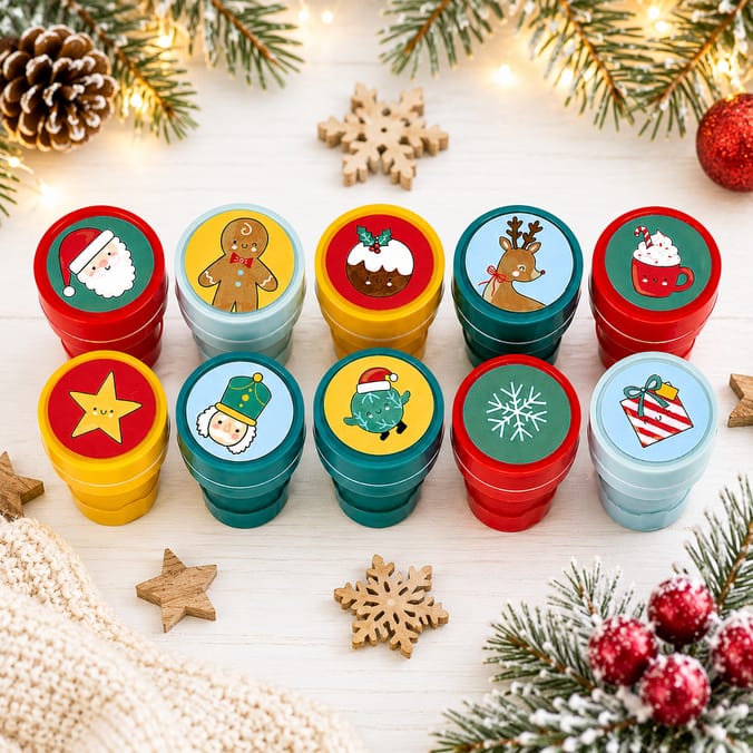 Sleigh Bells Inked Stamps 10 Pack