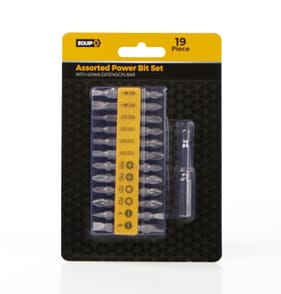 Equip Assorted Power Bit Set with 60mm Extension Bar 19 Piece