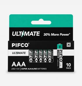 Pifco AAA Ultimate Super Alkaline Batteries 10 Pack