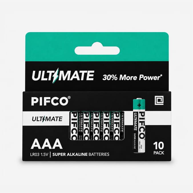 Pifco AAA Ultimate Super Alkaline Batteries 10 Pack