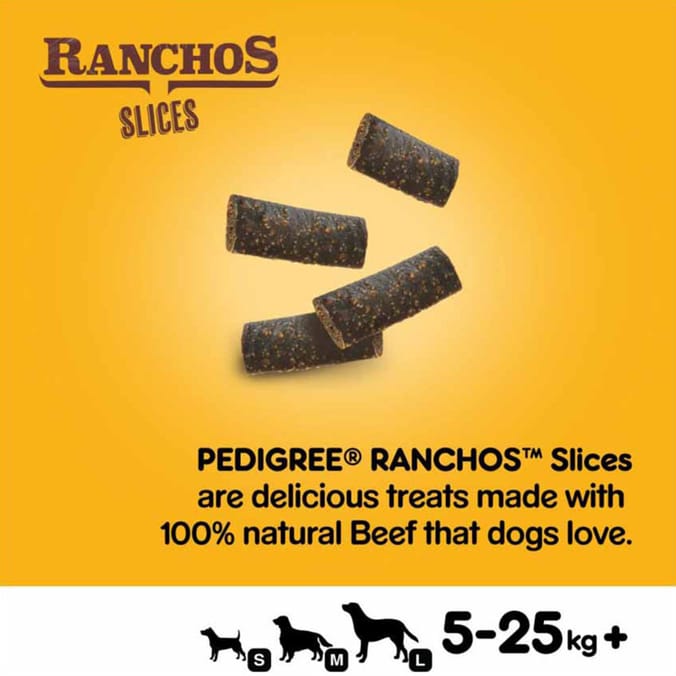 Pedigree Ranchos 4 Adult Dog Treats Beef 60g x8