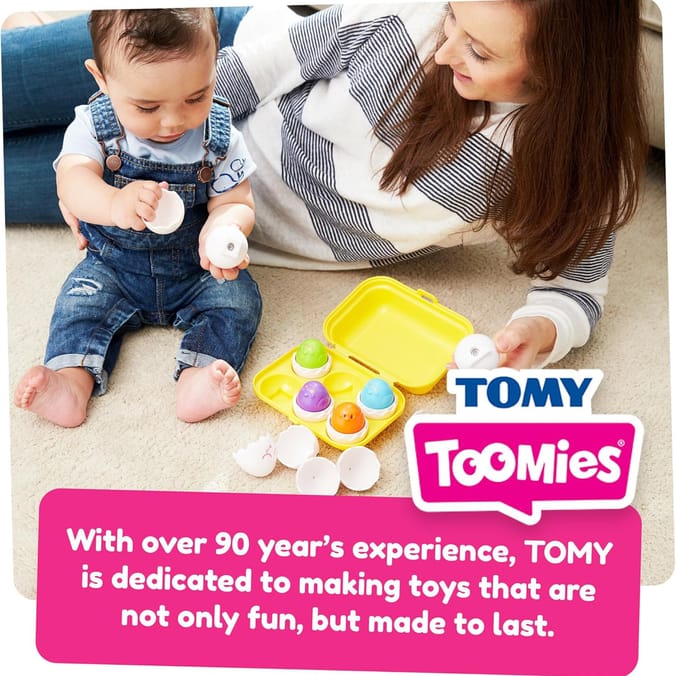 Toomies Hide and Squeak Eggs Baby Toy