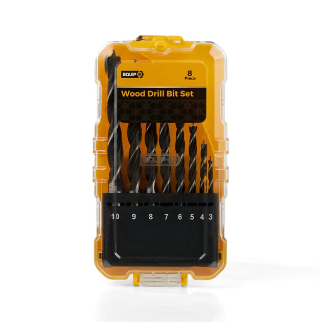Equip Wood Drill Bit Set 8 Piece | Home Bargains