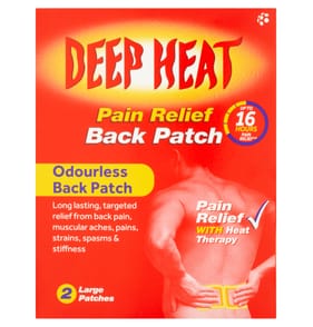 Deep Heat Pain Relief Back Patch 2 Large Patches