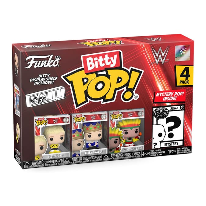 Funko Bitty Pop WWE 4pk - Dusty Rhodes, Jerry Lawler, Ric Flair, and a Mystery Bitty Pop! Figure