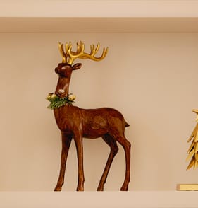 Winter Luxe Large Stag Decoration