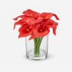 Artificial Cala Lilly In Glass Pot