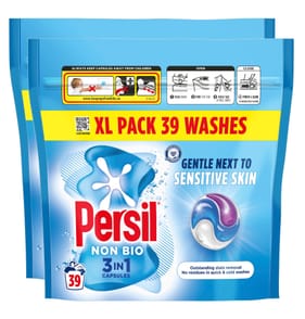 Persil 3-in-1 Washing Capsules 2x 39 Washes - Non Bio