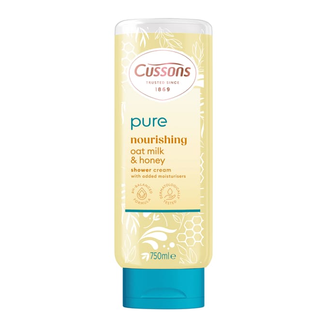 Cussons Pure Shower Cream 750ml - Oat Milk & Honey