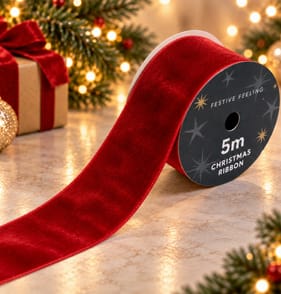 Festive Feeling 5M Ribbon - Valour Red