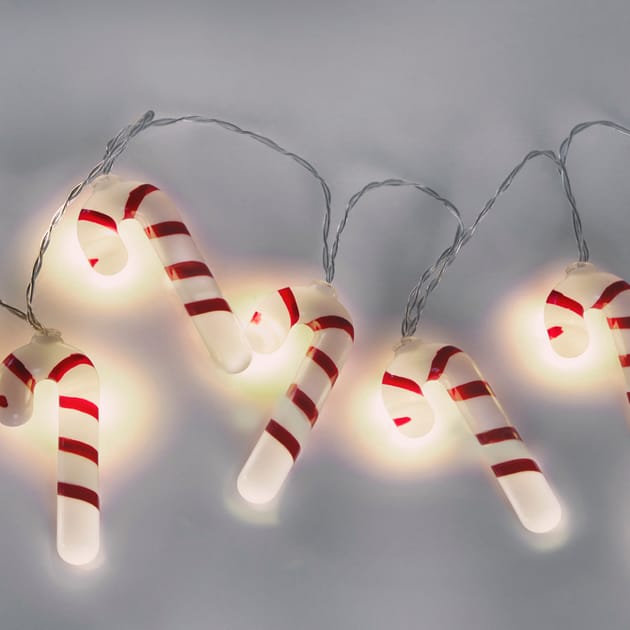 Festive Feeling 10 Warm White LED Candy String Light - Canes | Home ...