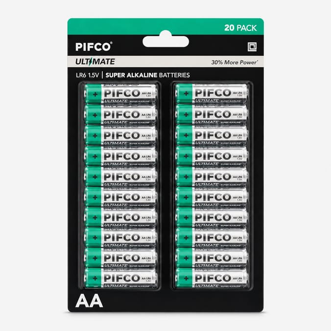 Pifco AA Ultimate Super Alkaline Batteries 20 Pack