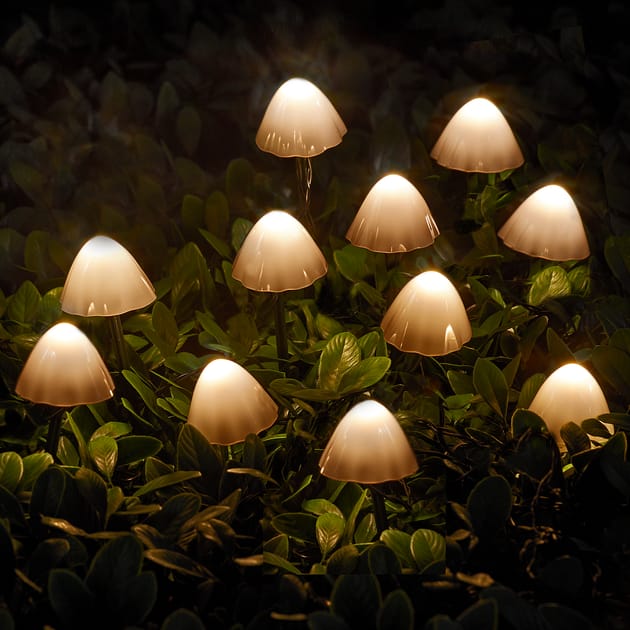 Mushroom solar deals lights home depot