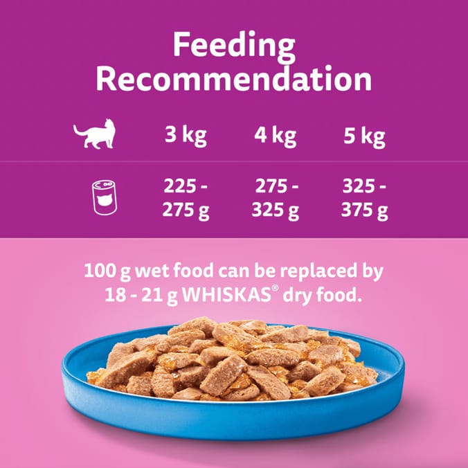 Whiskas Ocean Menu In Jelly 1+ Adult Wet Cat Food Tins 6x400g