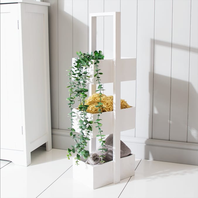 Home Collections White 3 Tier Wooden Caddy