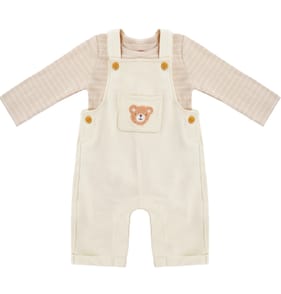 Pure Baby Long Sleeve Bodysuit & Dungarees Set