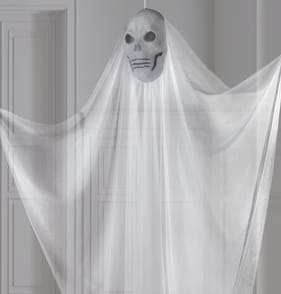 Haunted House Floating 5ft Ghost Decoration - White