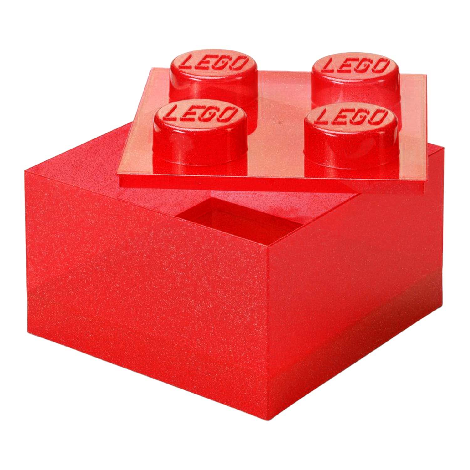 LEGO Clear Brick Shaped Storage Box | Home Bargains