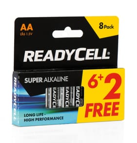 Readycell AA Super Alkaline Batteries 8 Pack