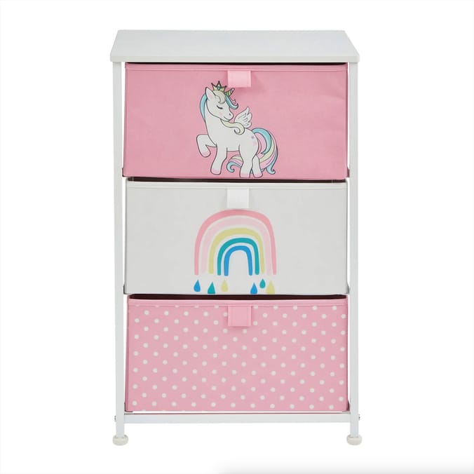Liberty House Toys Kids Unicorn 3 Drawer Kids Storage Chest