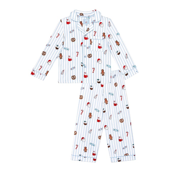 Sleigh Bells By Originals Blue Stripe Pyjamas