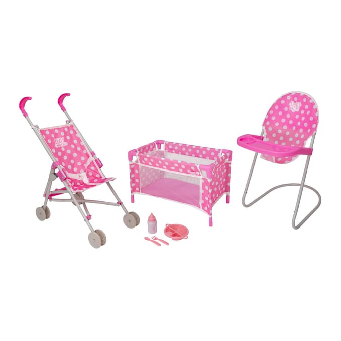 Dolly Tots Nursery Dolls Playset - Pink